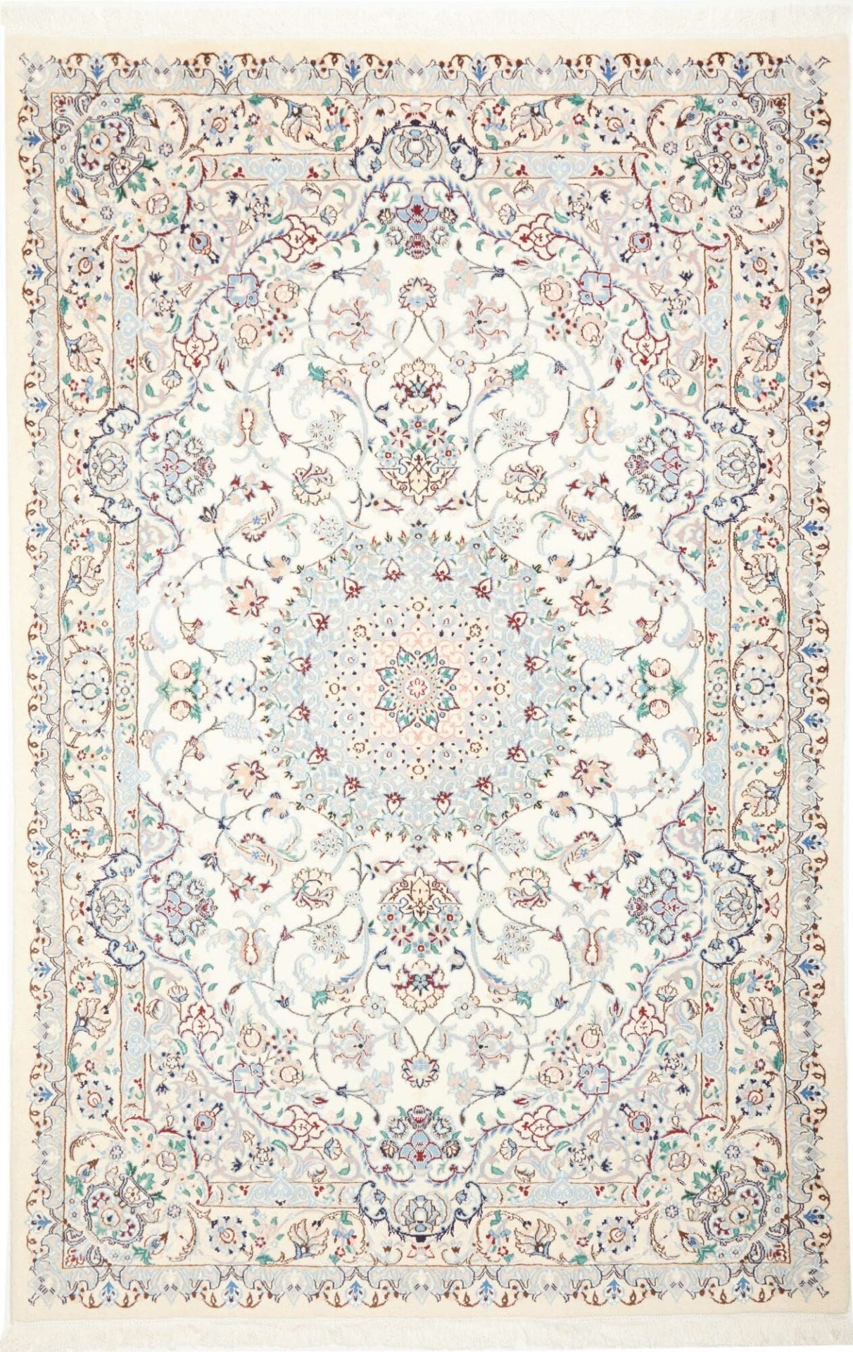 Hand-Knotted Nain Persian Rug, 161 × 245 cm, Wool