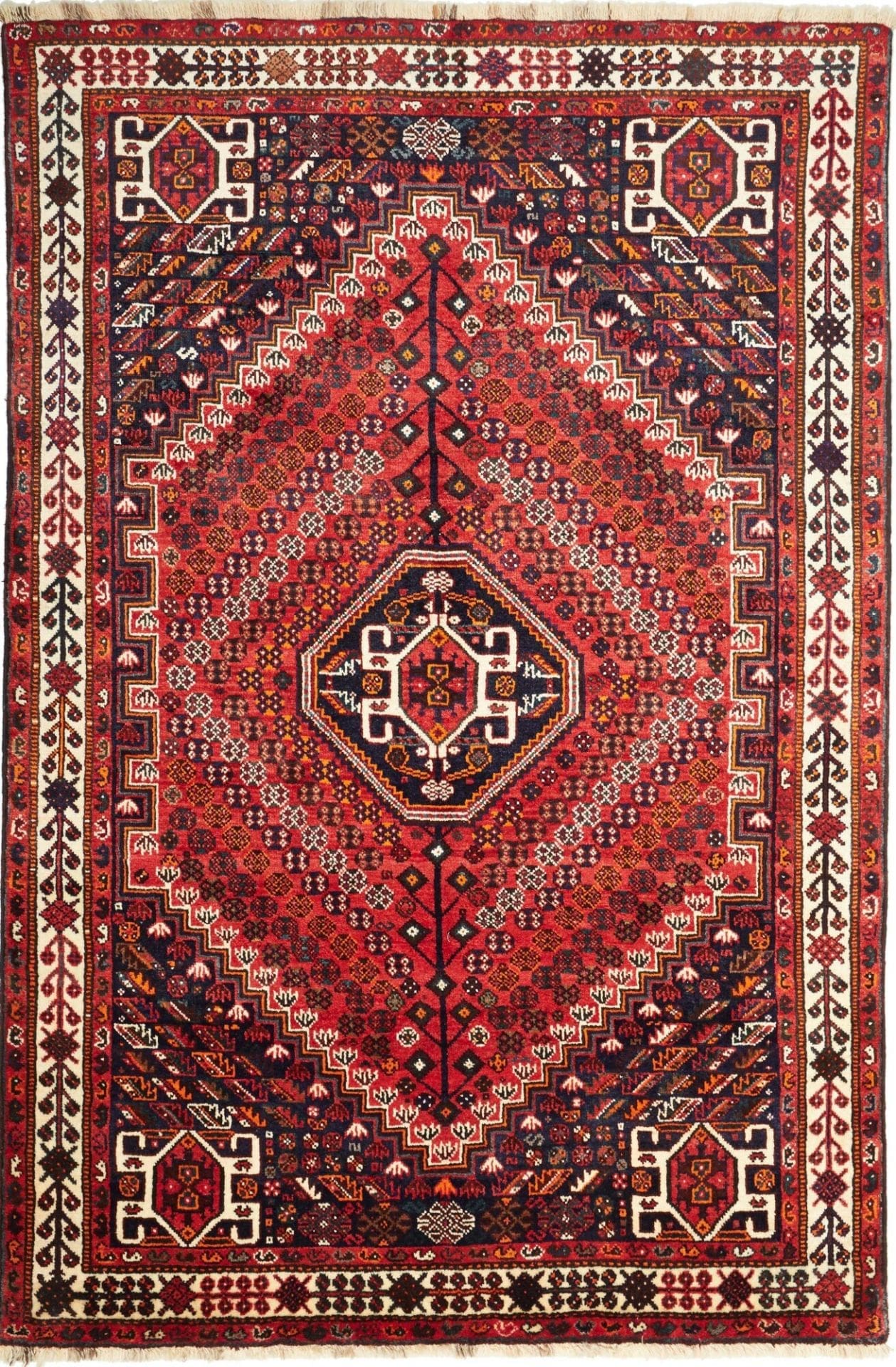 Hand-Knotted Qashqai Persian Rug, 173 × 254 cm, Wool