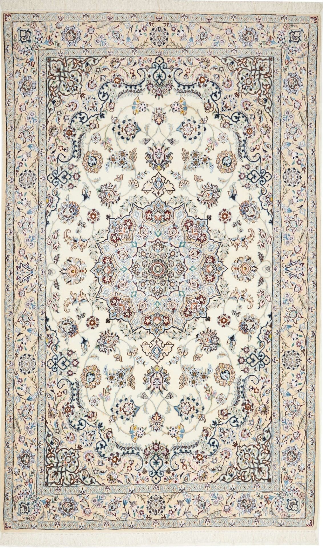 Nain Persian Rug 156 × 253 cm in Wool, hand-knotted