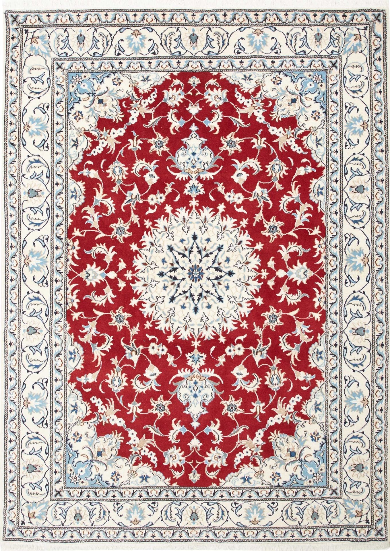 Nain Persian Rug 173 × 235 cm in Wool, hand-knotted