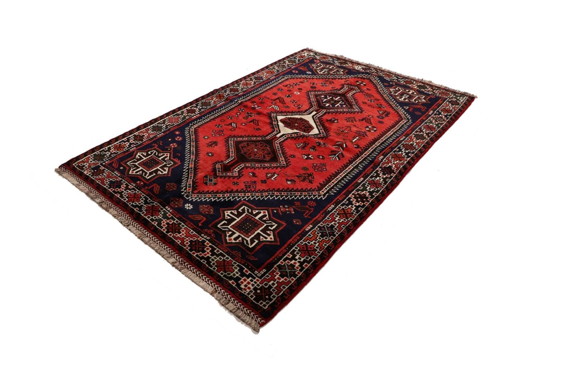 Alternative view of Shiraz Persian Rug 166 × 235 cm in Wool, hand-knotted