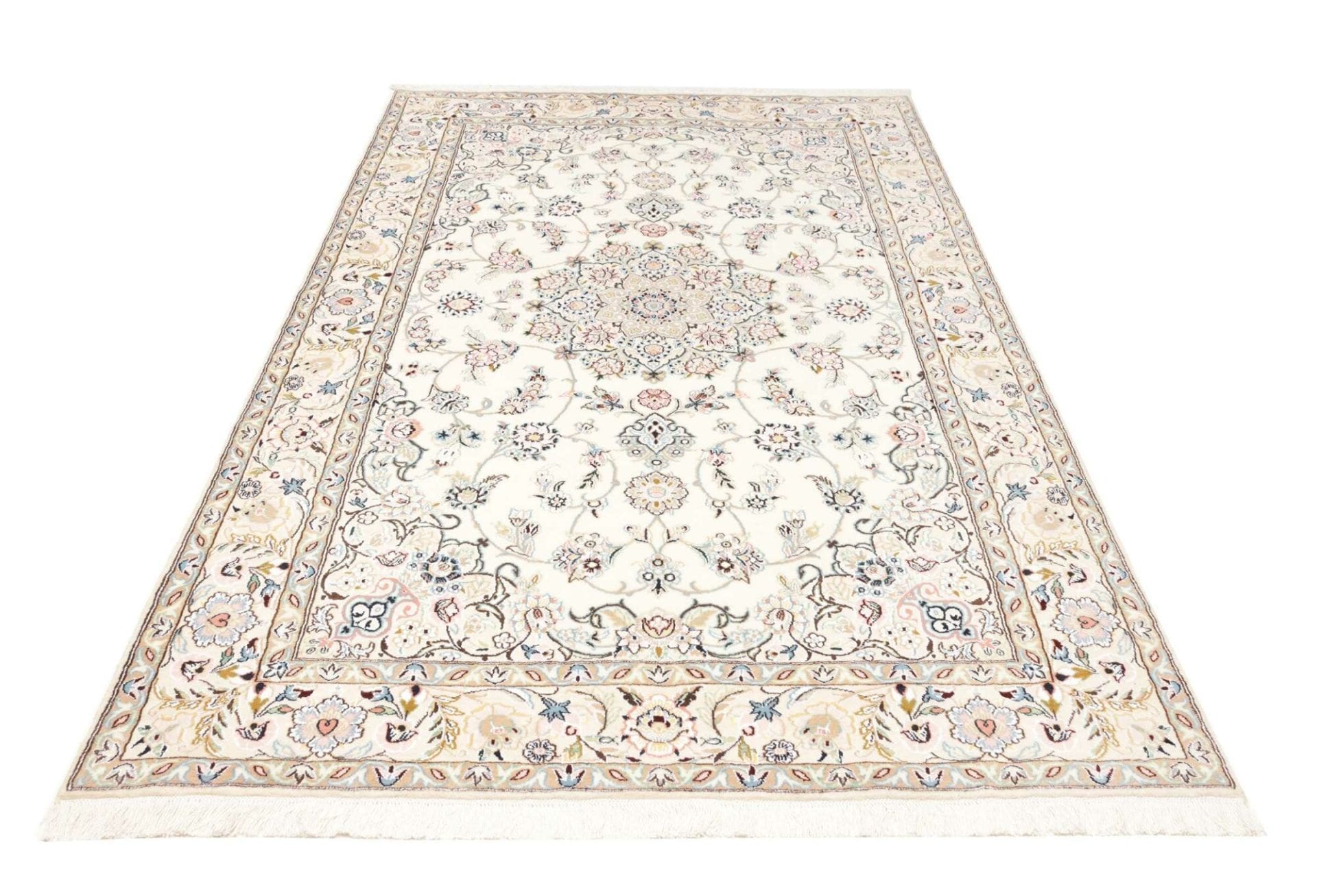 Hand-Knotted Nain Persian Rug, 168 × 255 cm, Wool - Image 4