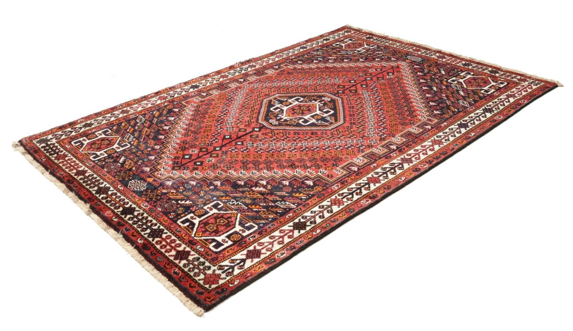 Alternative view of Hand-Knotted Qashqai Persian Rug, 173 × 254 cm, Wool
