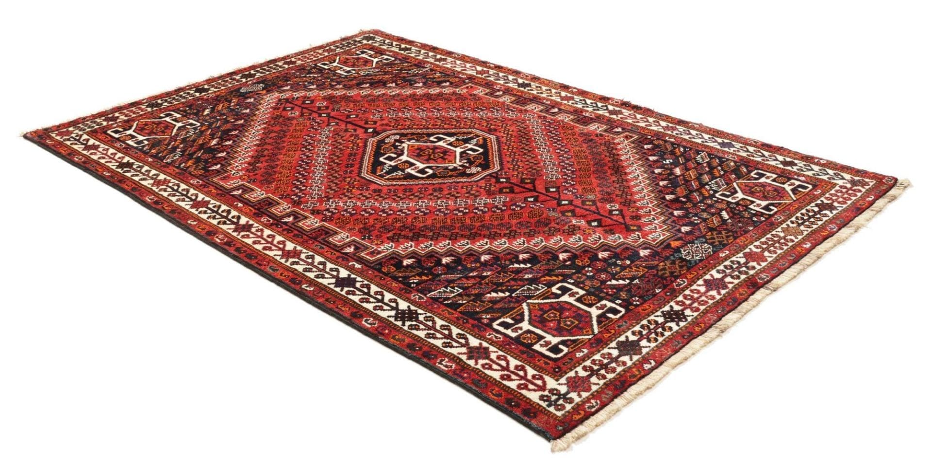 Hand-Knotted Qashqai Persian Rug, 173 × 254 cm, Wool - Image 3