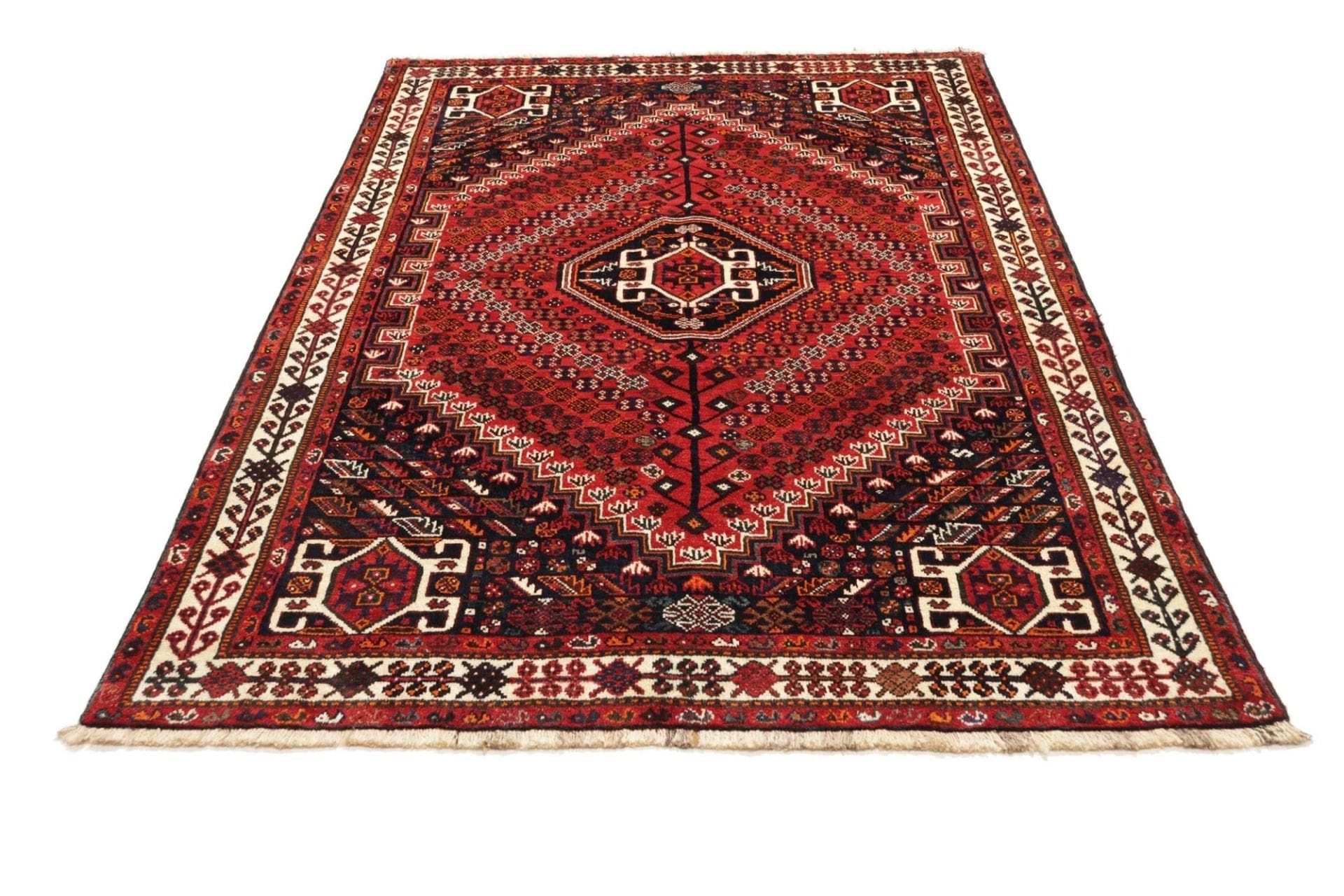 Hand-Knotted Qashqai Persian Rug, 173 × 254 cm, Wool - Image 4