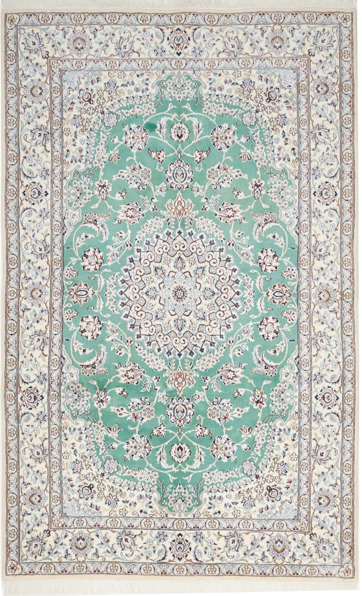 Hand-Knotted Nain Persian Rug, 158 × 247 cm, Wool
