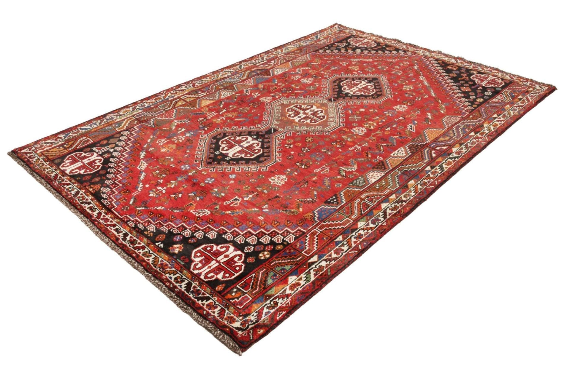 Alternative view of Hand-Knotted Shiraz Persian Rug, 175 × 260 cm, Wool