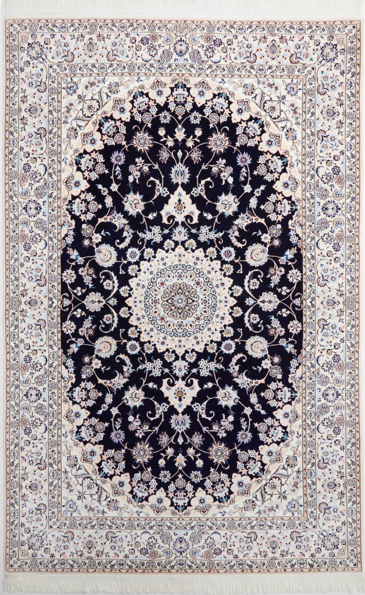 Hand-Knotted Nain Persian Rug, 161 × 245 cm, Wool