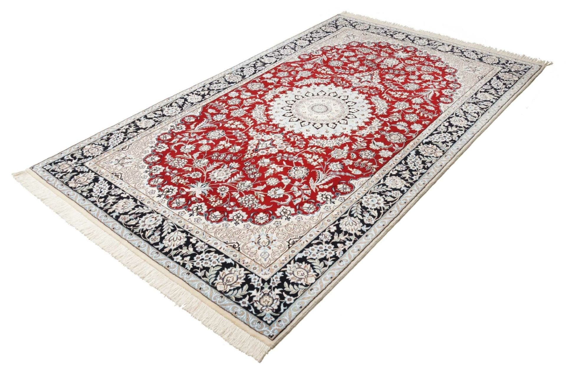 Alternative view of Hand-Knotted Nain Persian Rug, 150 × 246 cm, Wool