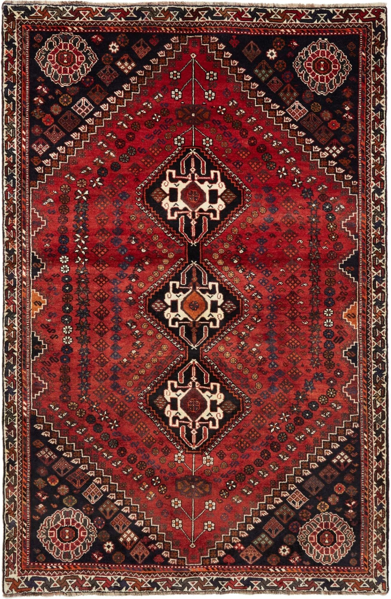 Wool Shiraz Persian Rug 175 × 267 cm, hand-knotted