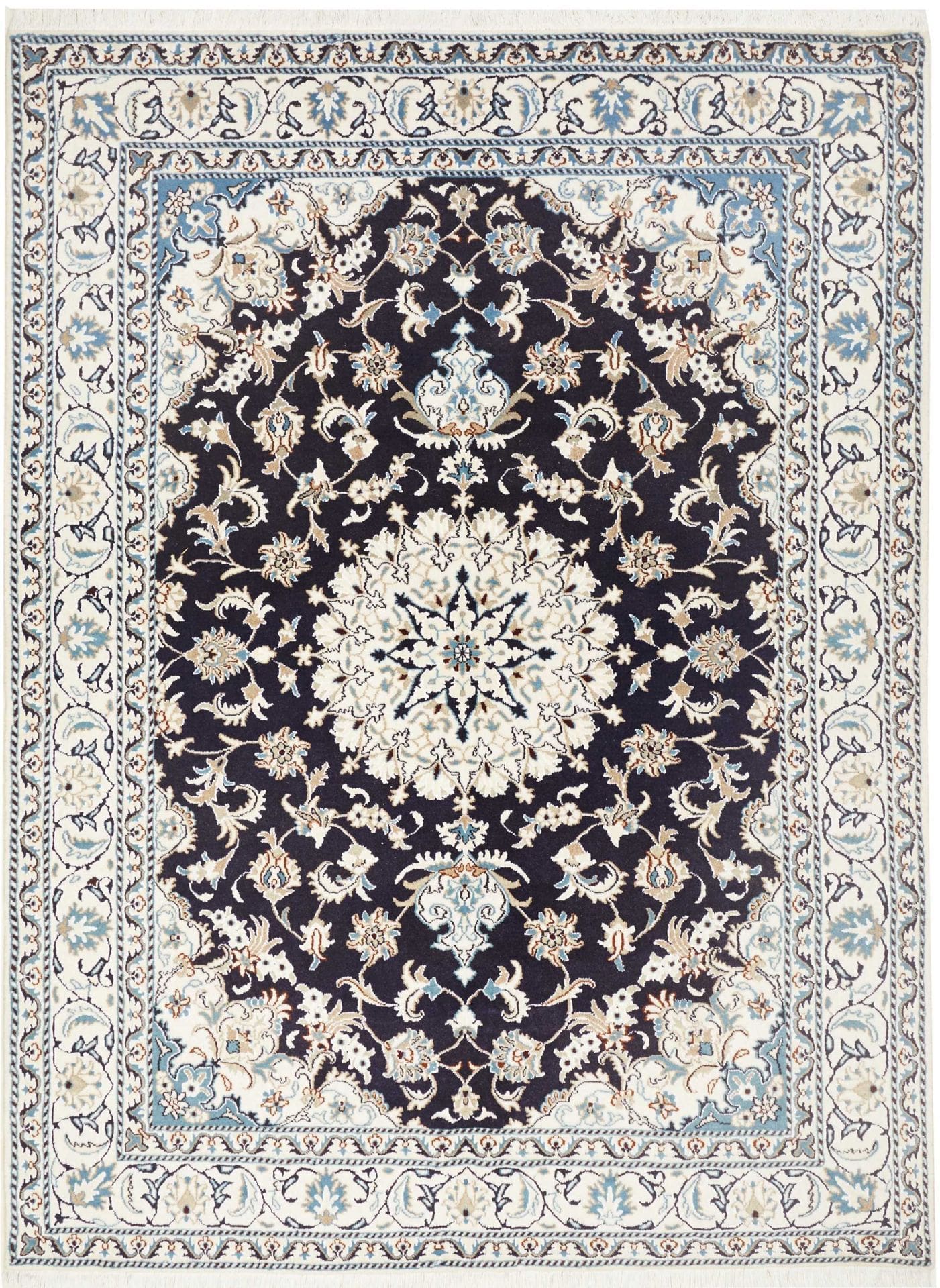 Hand-Knotted Nain Persian Rug, 175 × 234 cm, Wool