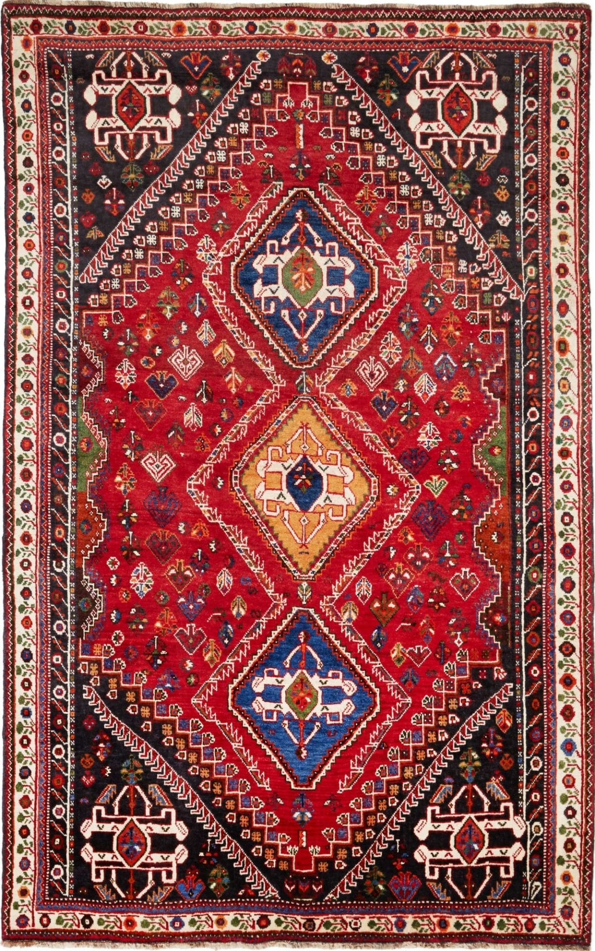 Qashqai Persian Rug 165 × 218 cm in Wool, hand-knotted
