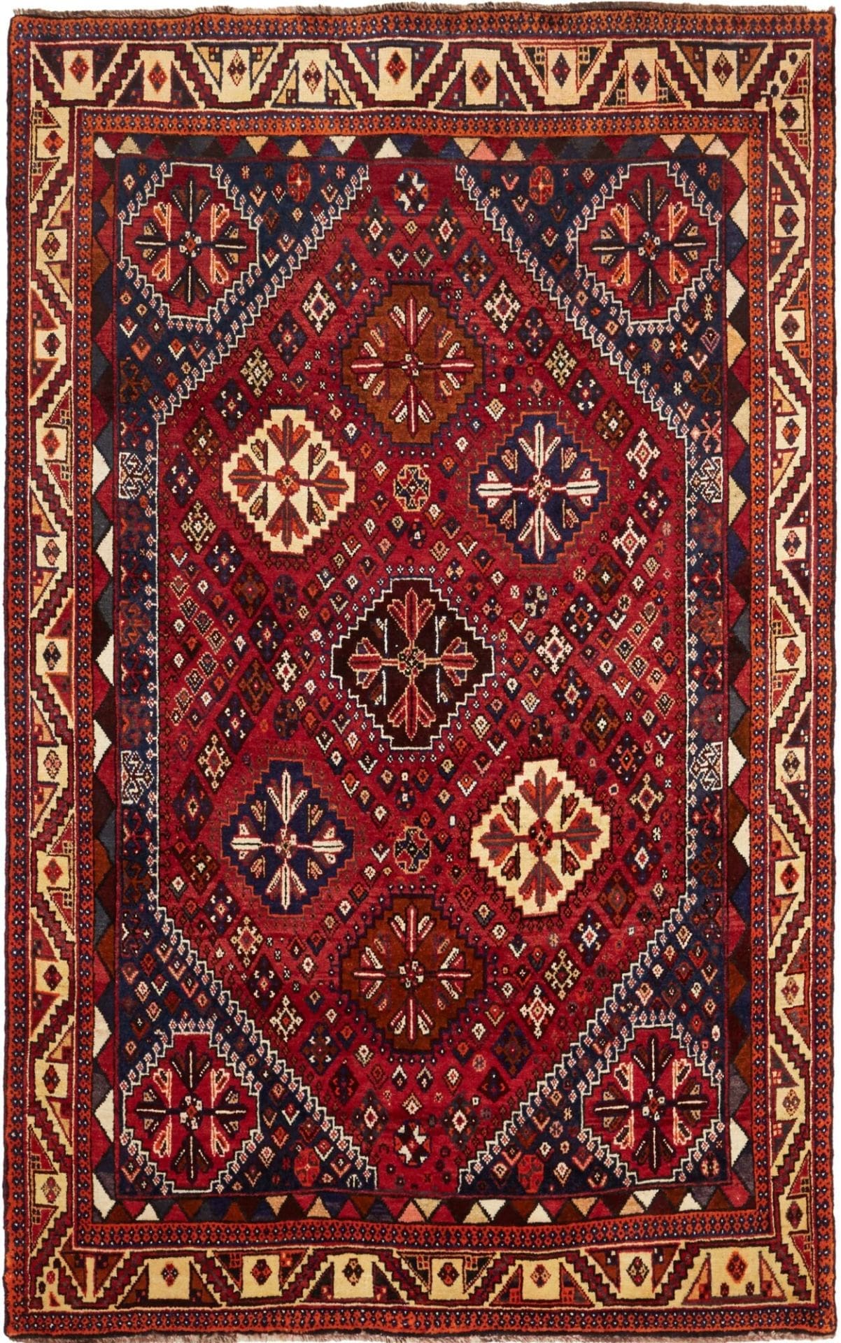 Wool Qashqai Persian Rug 153 × 240 cm, hand-knotted