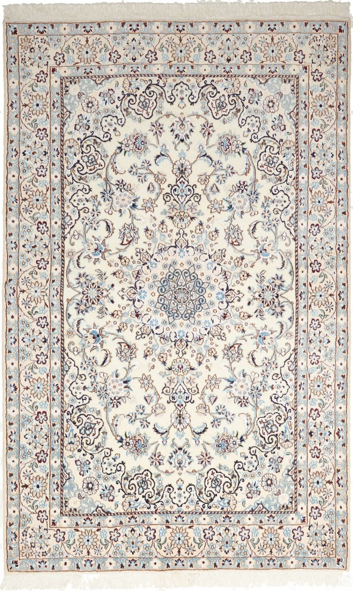 Hand-Knotted Nain Persian Rug, 143 × 225 cm, Wool