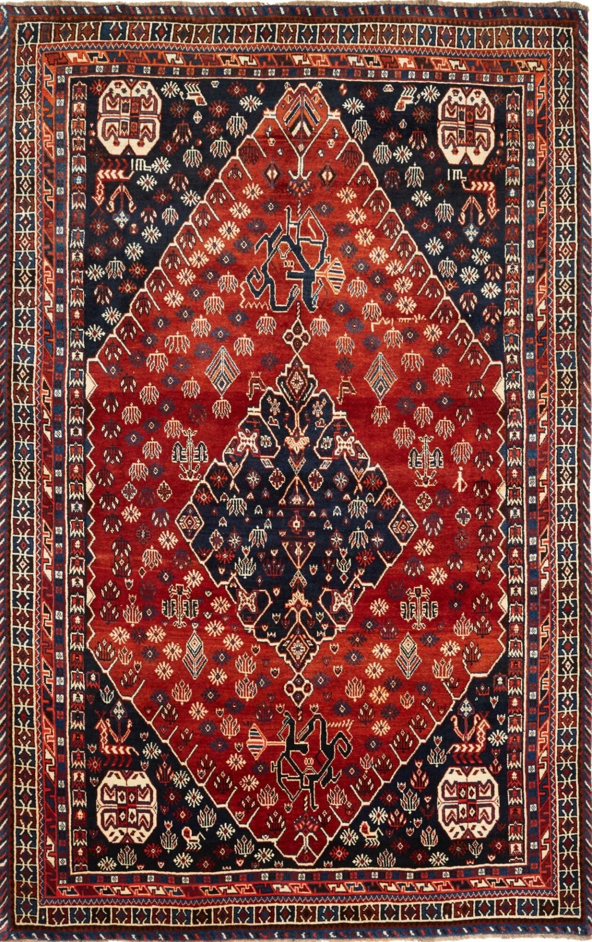 Wool Shiraz Persian Rug 173 × 272 cm, hand-knotted