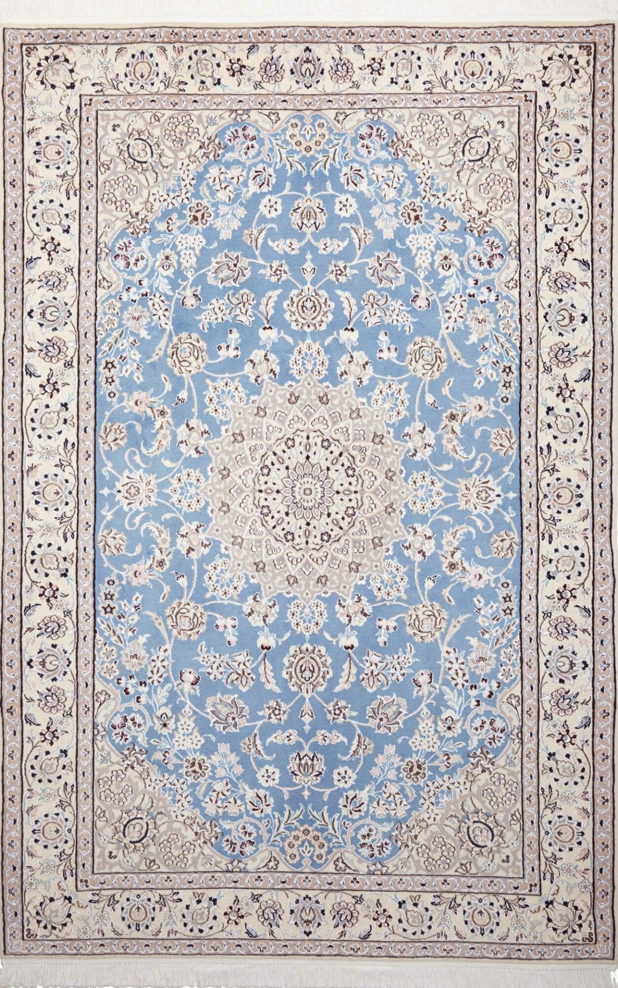 Hand-Knotted Nain Persian Rug, 156 × 233 cm, Wool