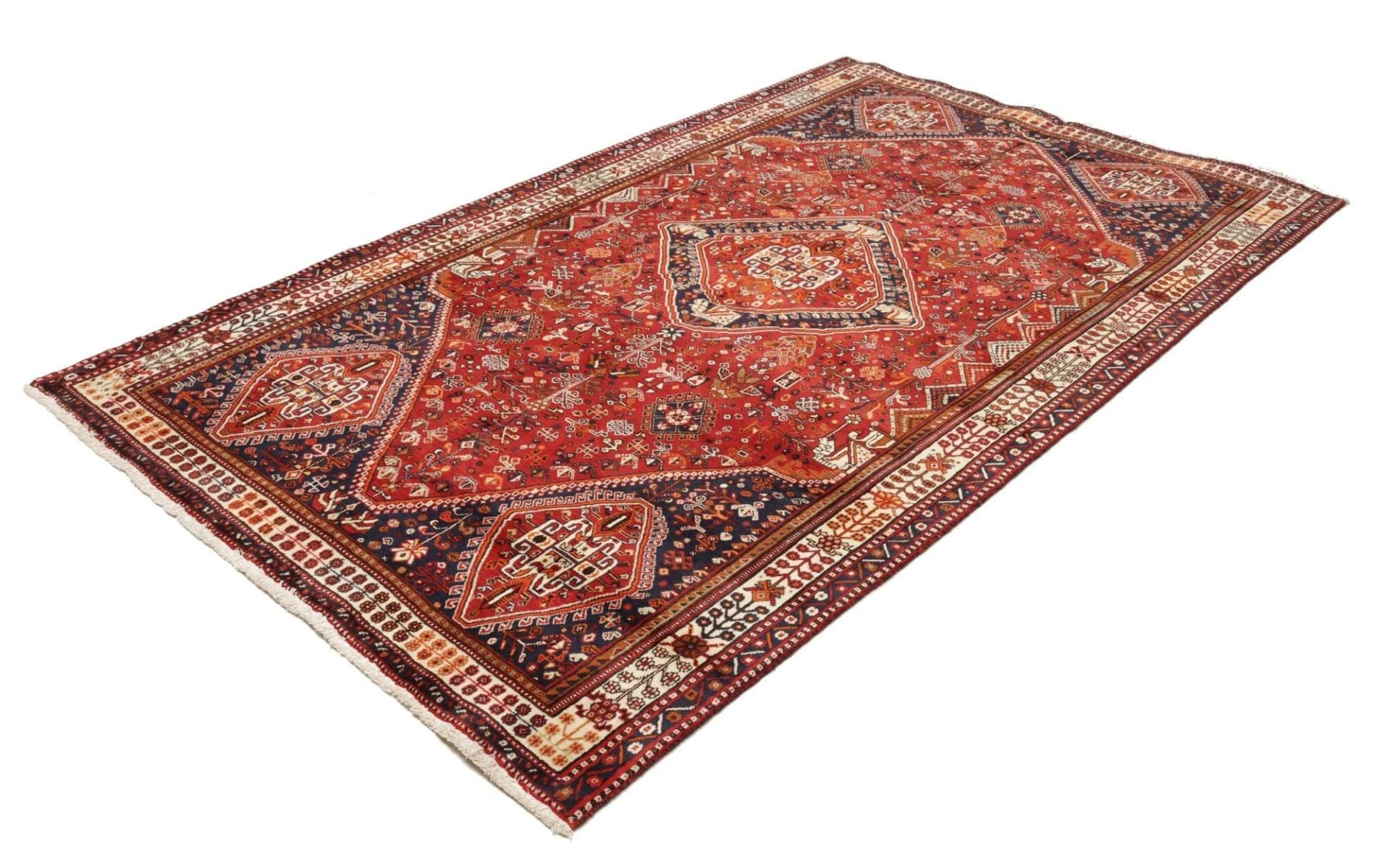 Alternative view of Hand-Knotted Shiraz Persian Rug, 163 × 258 cm, Wool