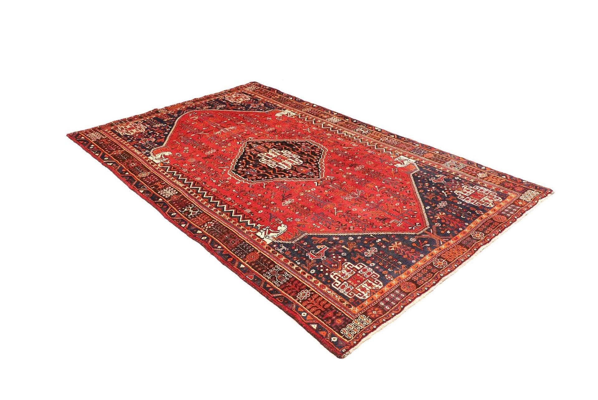 Hand-Knotted Shiraz Persian Rug, 163 × 260 cm, Wool - Image 3
