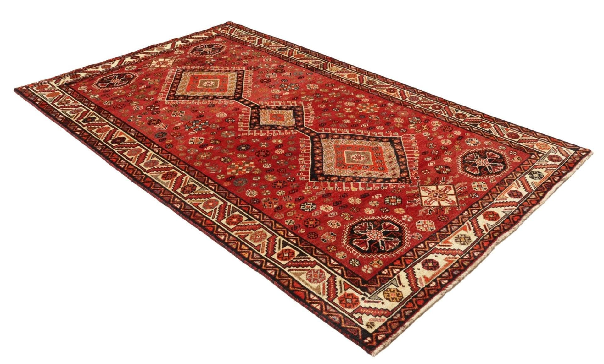 Hand-Knotted Shiraz Persian Rug, 163 × 270 cm, Wool - Image 3
