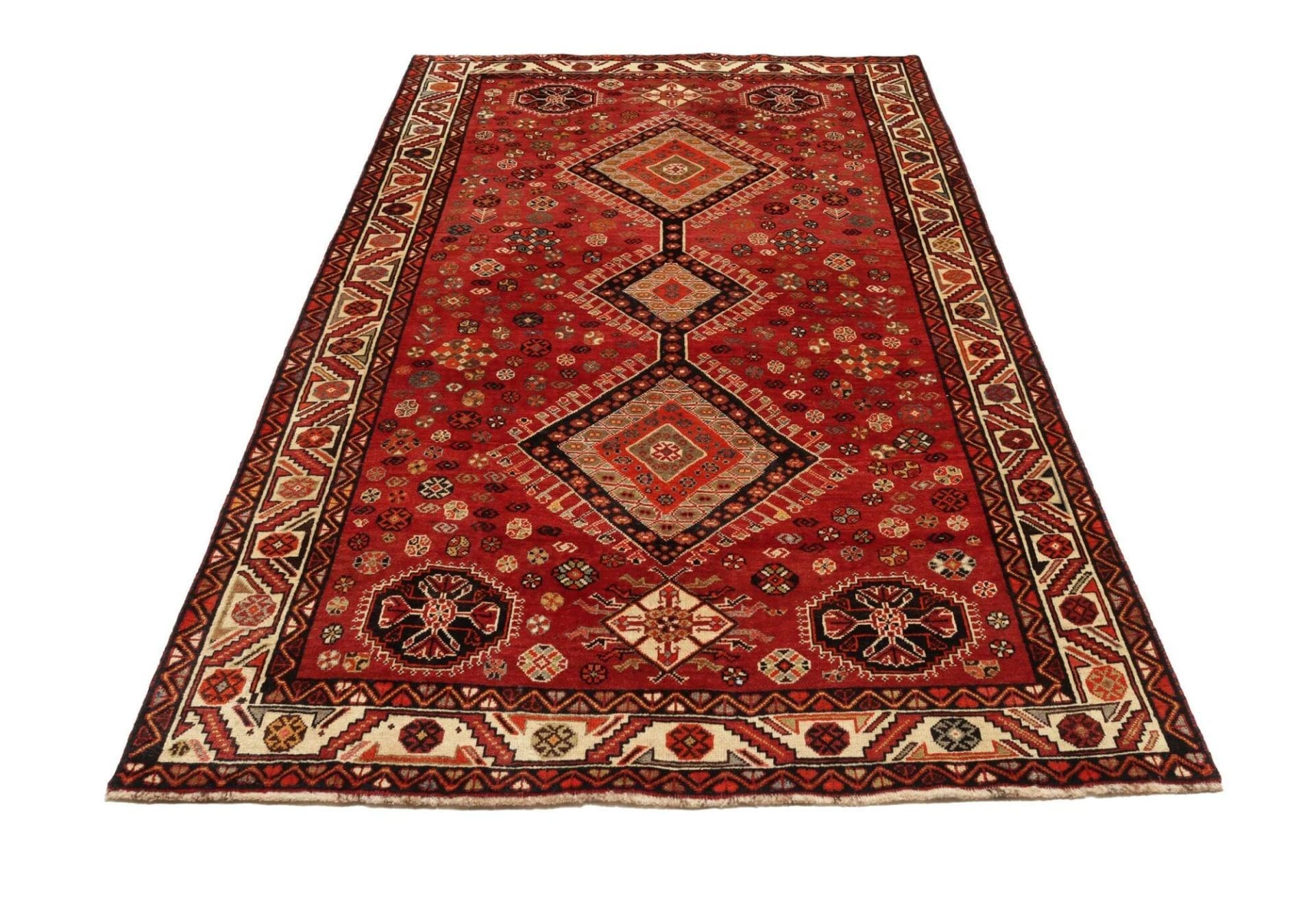 Hand-Knotted Shiraz Persian Rug, 163 × 270 cm, Wool - Image 4
