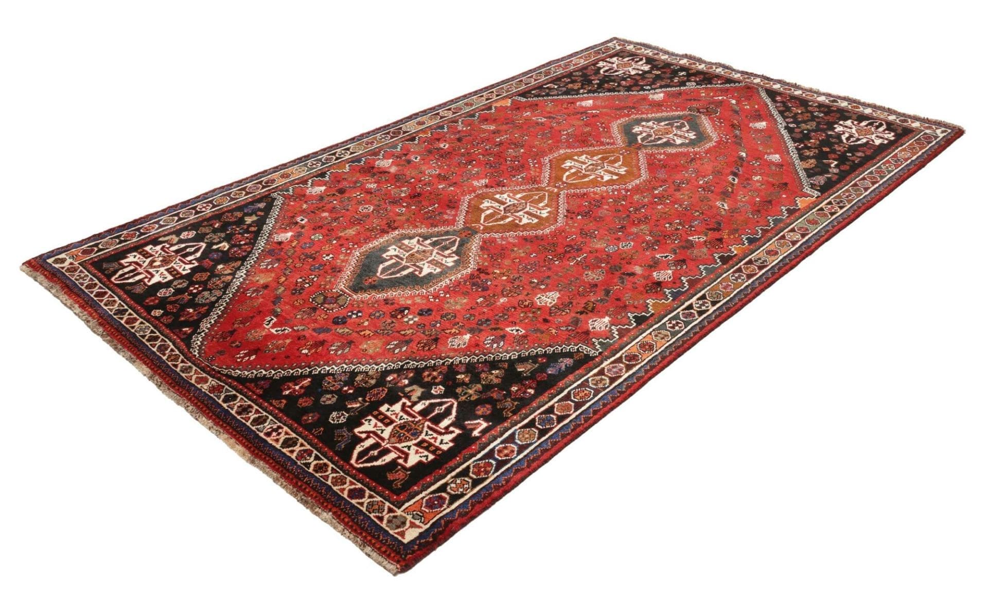 Alternative view of Hand-Knotted Shiraz Persian Rug, 166 × 275 cm, Wool