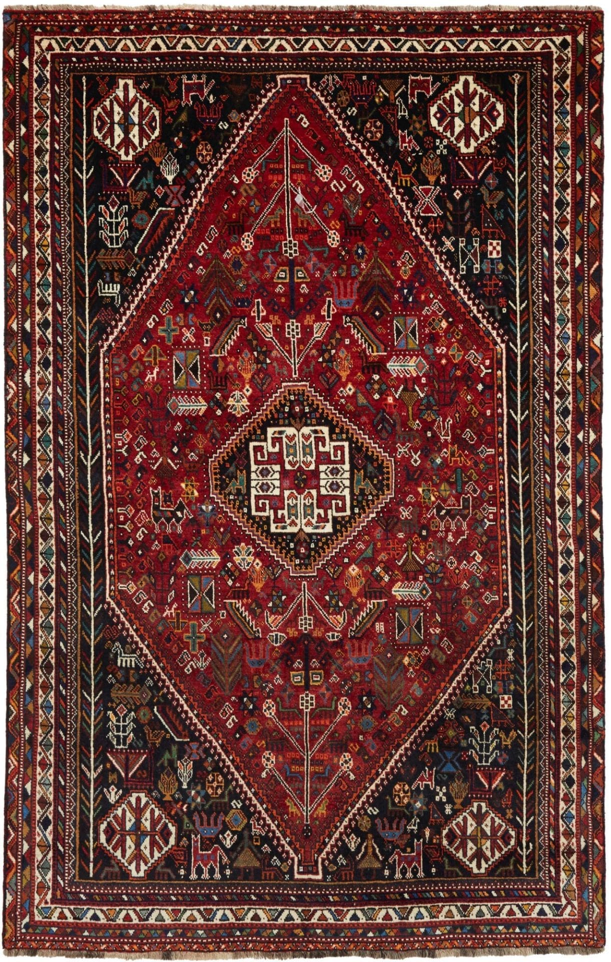 Shiraz Persian Rug 177 × 274 cm in Wool, hand-knotted