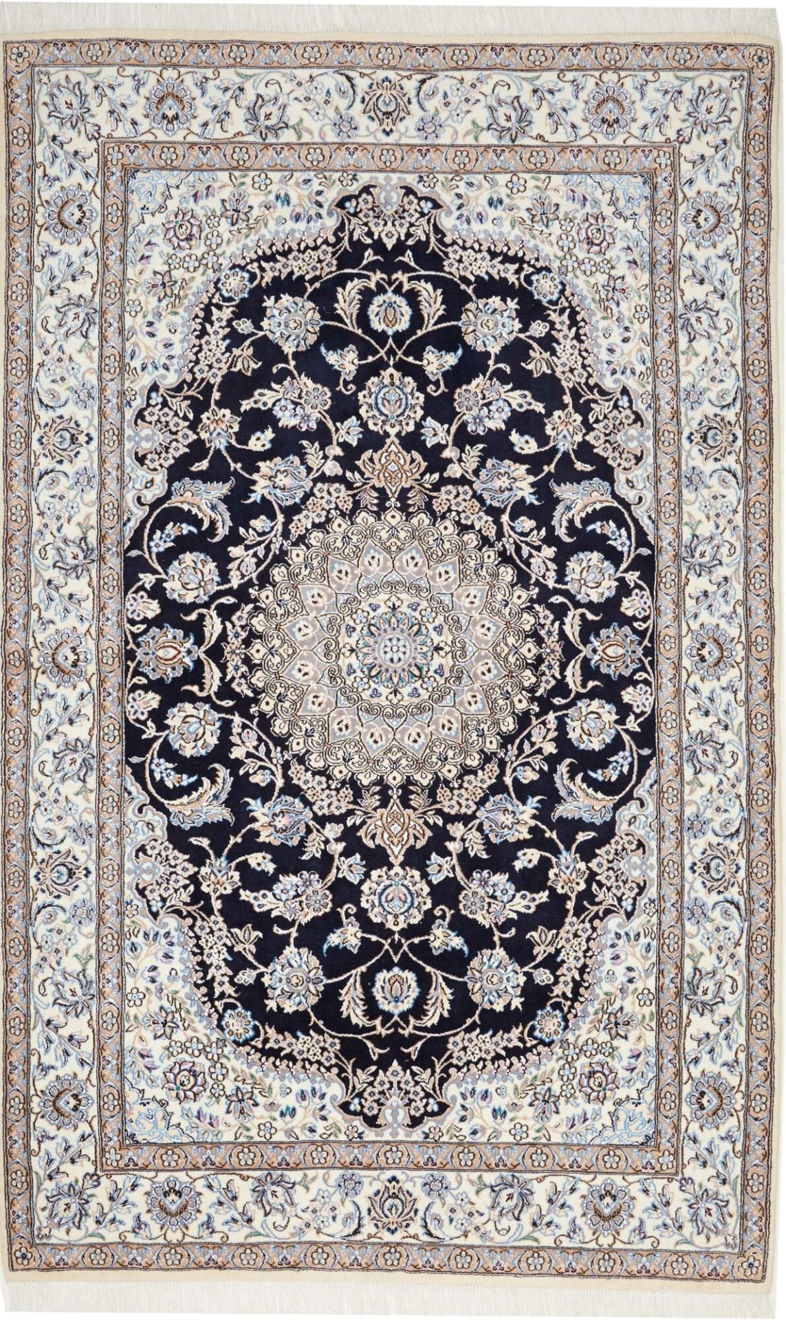 Hand-Knotted Nain Persian Rug, 163 × 261 cm, Wool