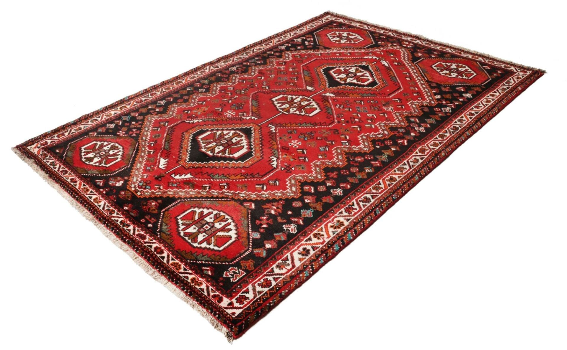 Alternative view of Shiraz Persian Rug 175 × 260 cm in Wool, hand-knotted