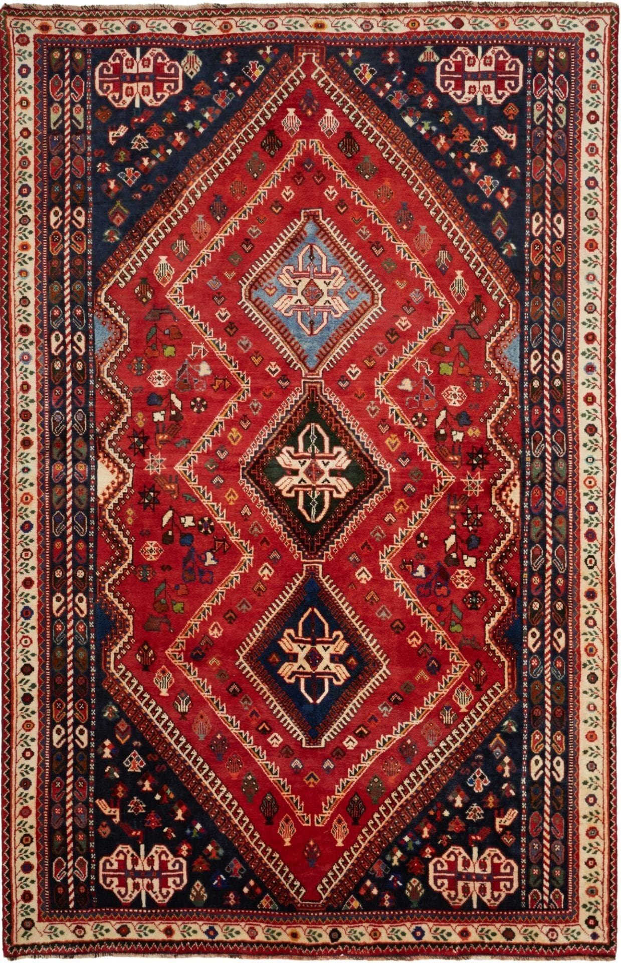 Shiraz Persian Rug 173 × 262 cm in Wool, hand-knotted