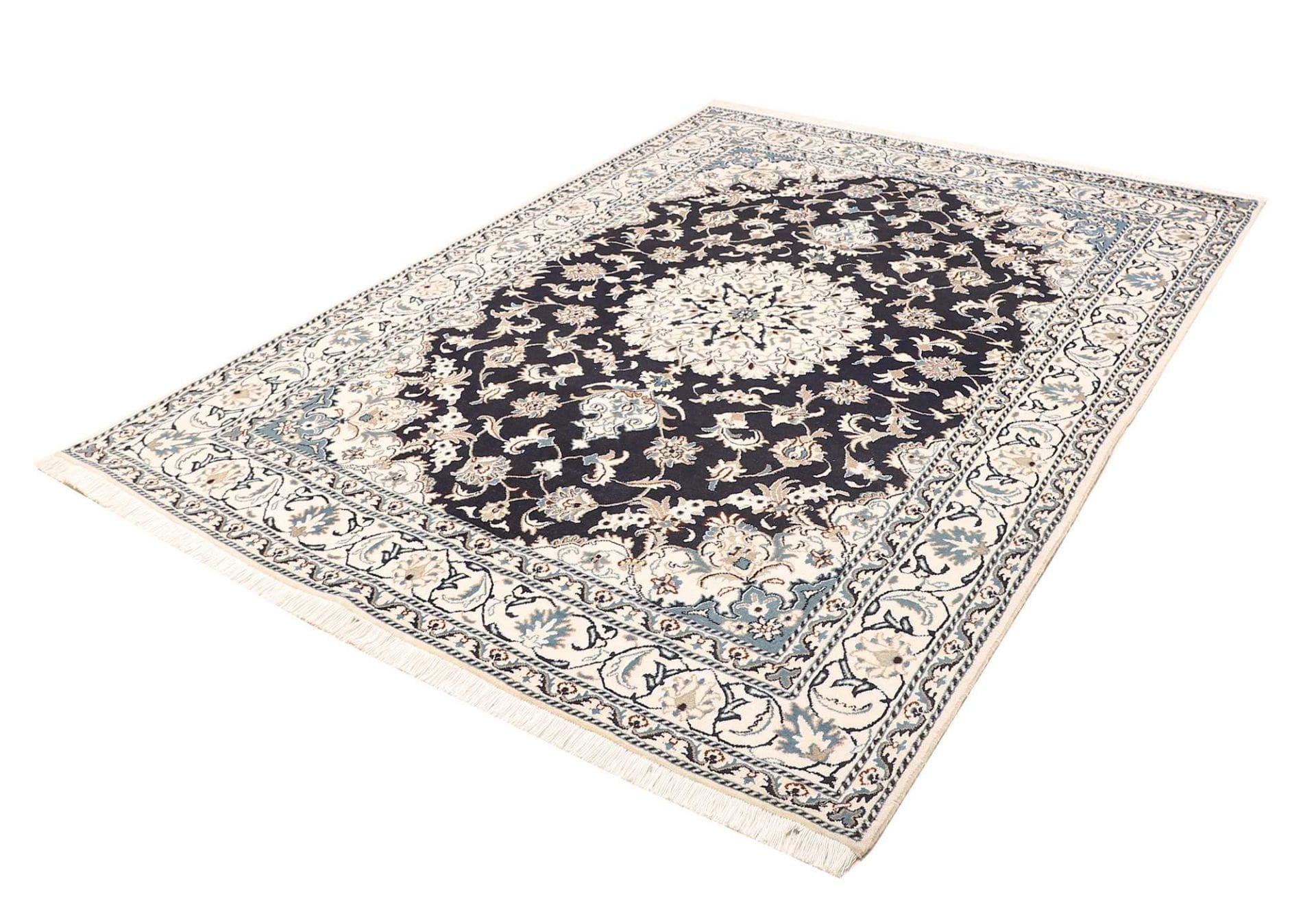 Alternative view of Hand-Knotted Nain Persian Rug, 175 × 234 cm, Wool