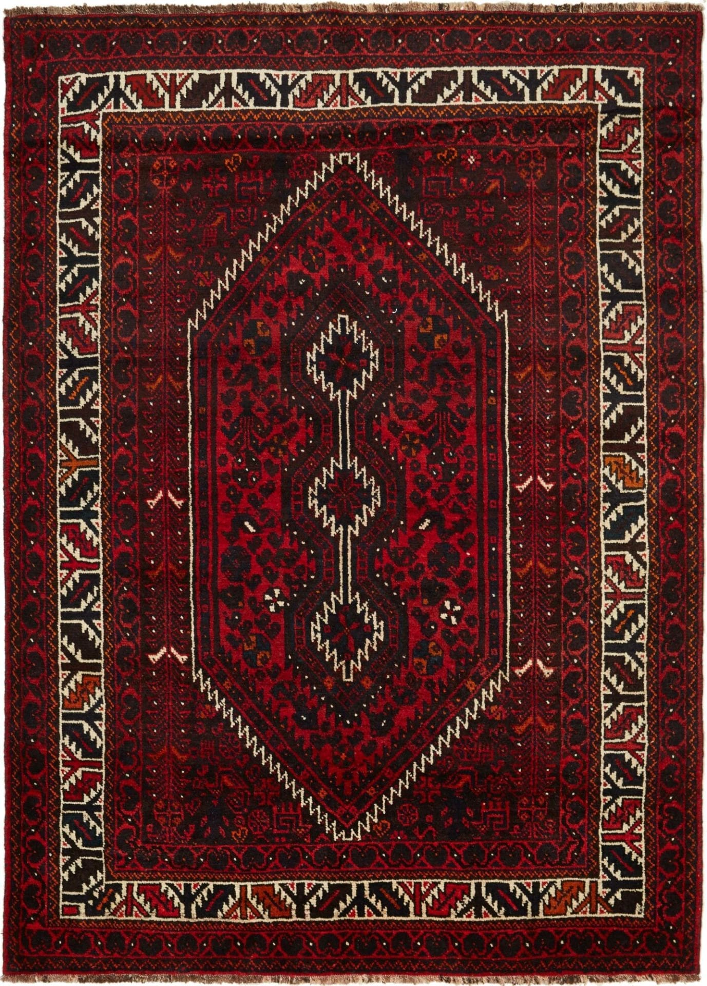 Wool Shiraz Persian Rug 173 × 240 cm, hand-knotted