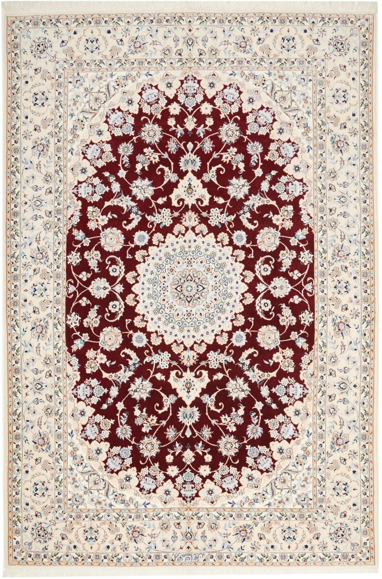 Hand-Knotted Nain Persian Rug, 163 × 240 cm, Wool