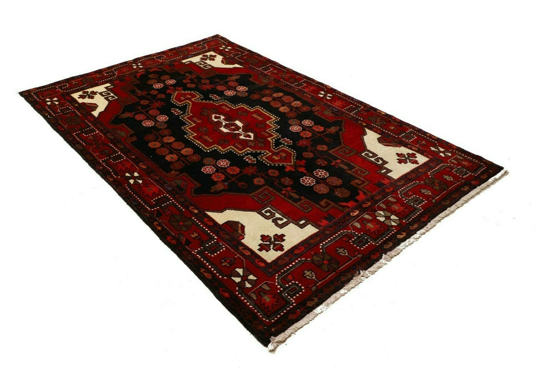 Hamadan Persian Rug 144 × 224 cm in Wool, hand-knotted - Image 3