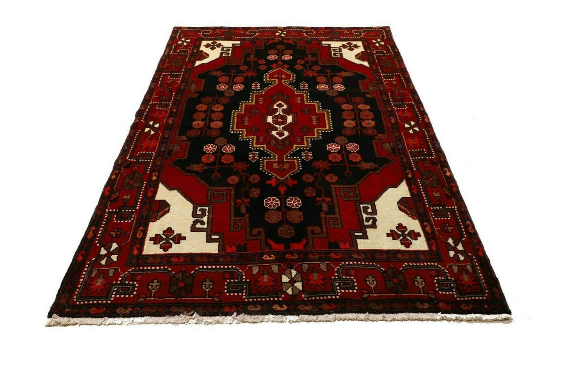 Hamadan Persian Rug 144 × 224 cm in Wool, hand-knotted - Image 4