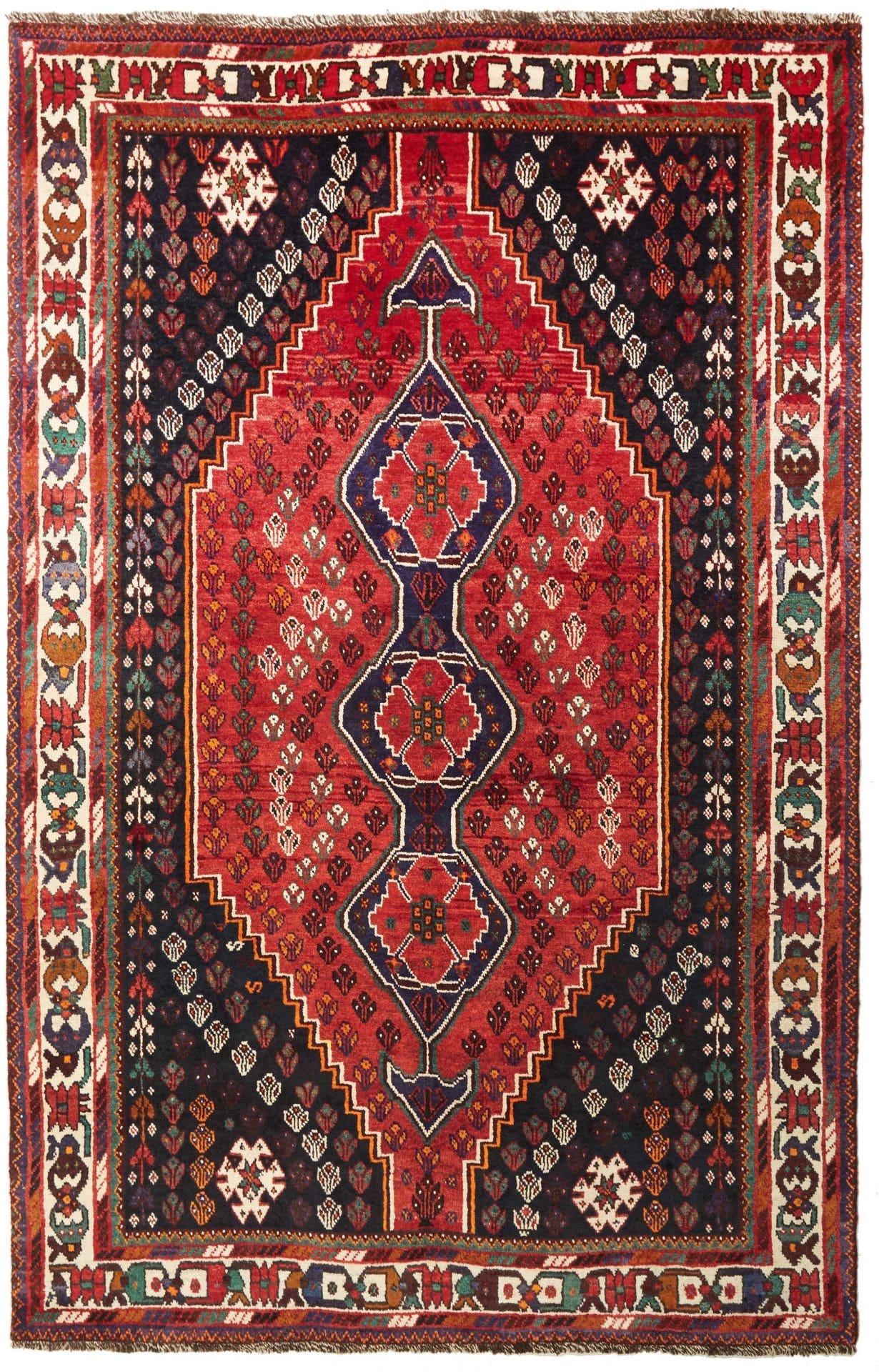Shiraz Persian Rug 163 × 248 cm in Wool, hand-knotted