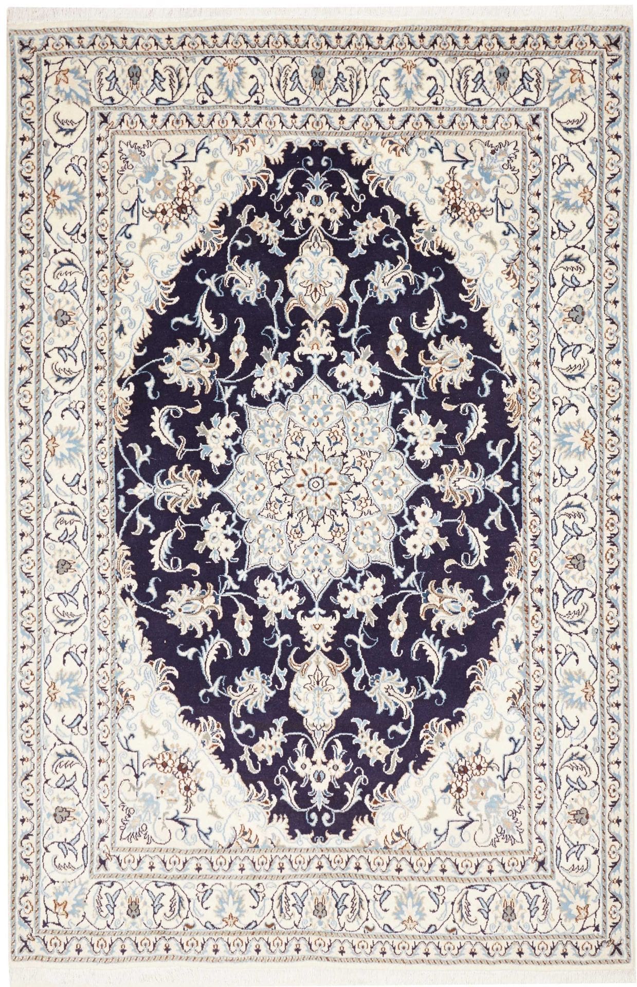 Hand-Knotted Nain Persian Rug, 171 × 255 cm, Wool