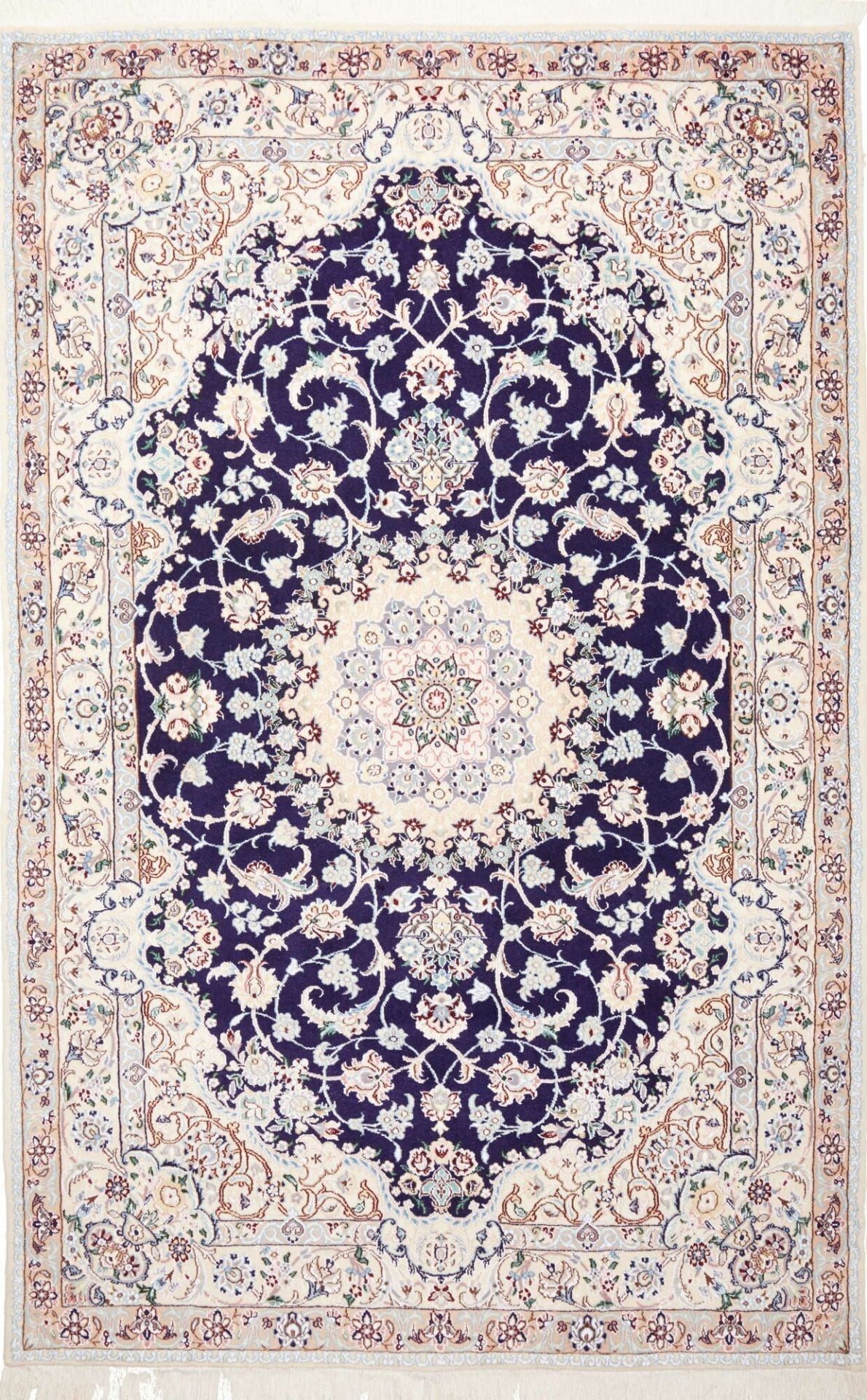 Hand-Knotted Nain Persian Rug, 153 × 235 cm, Wool