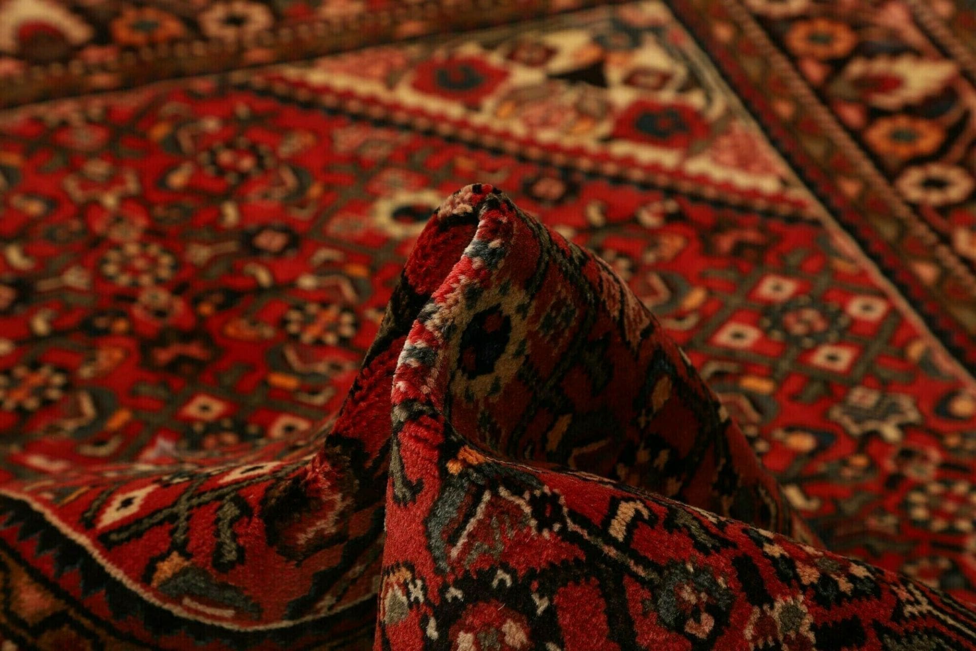 Hamadan Persian Rug 158 × 222 cm in Wool, hand-knotted - Image 9