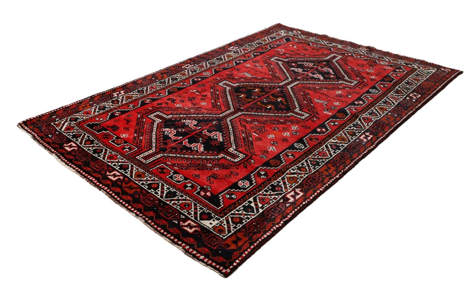 Alternative view of Shiraz Persian Rug 174 × 251 cm in Wool, hand-knotted