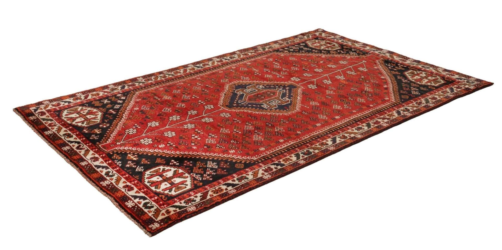 Alternative view of Shiraz Persian Rug 155 × 245 cm in Wool, hand-knotted