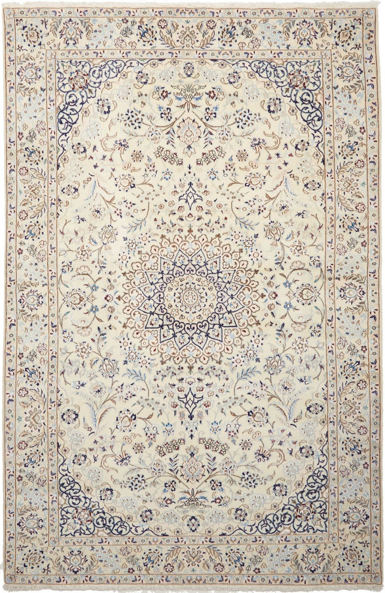 Hand-Knotted Nain Persian Rug, 157 × 242 cm, Wool