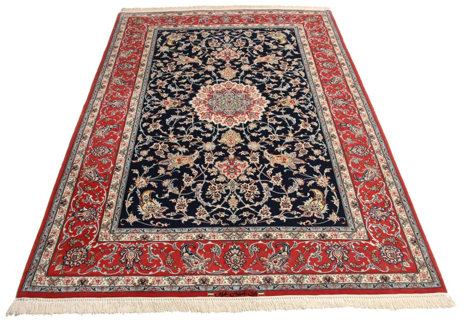 Wool Isfahan Persian Rug 160 × 232 cm, hand-knotted - Image 3