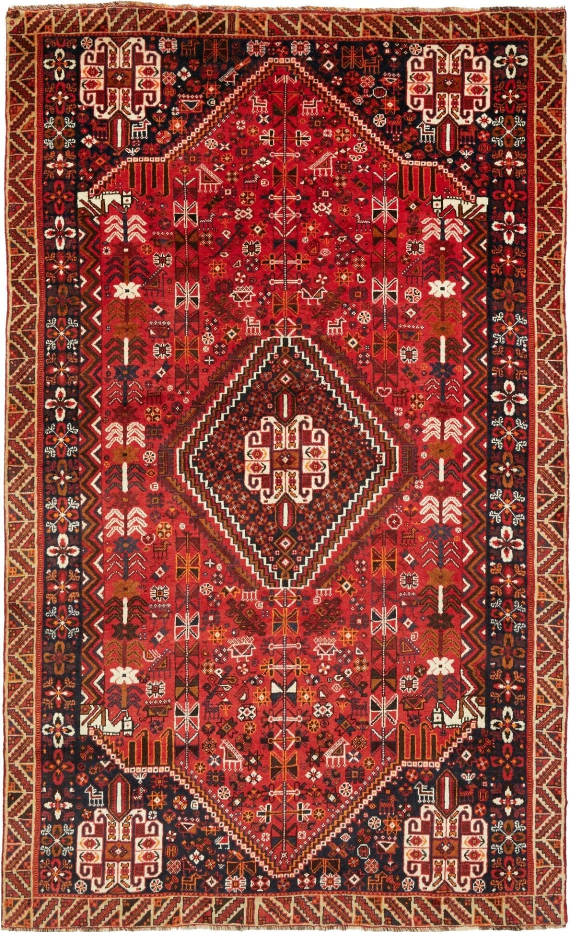 Wool Qashqai Persian Rug 161 × 257 cm, hand-knotted