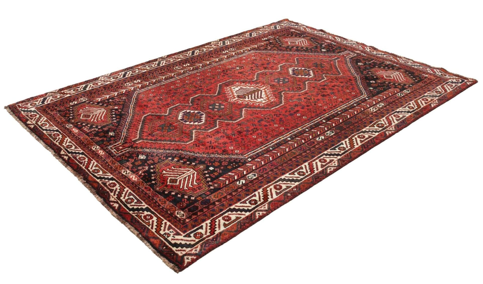 Alternative view of Shiraz Persian Rug 172 × 262 cm in Wool, hand-knotted