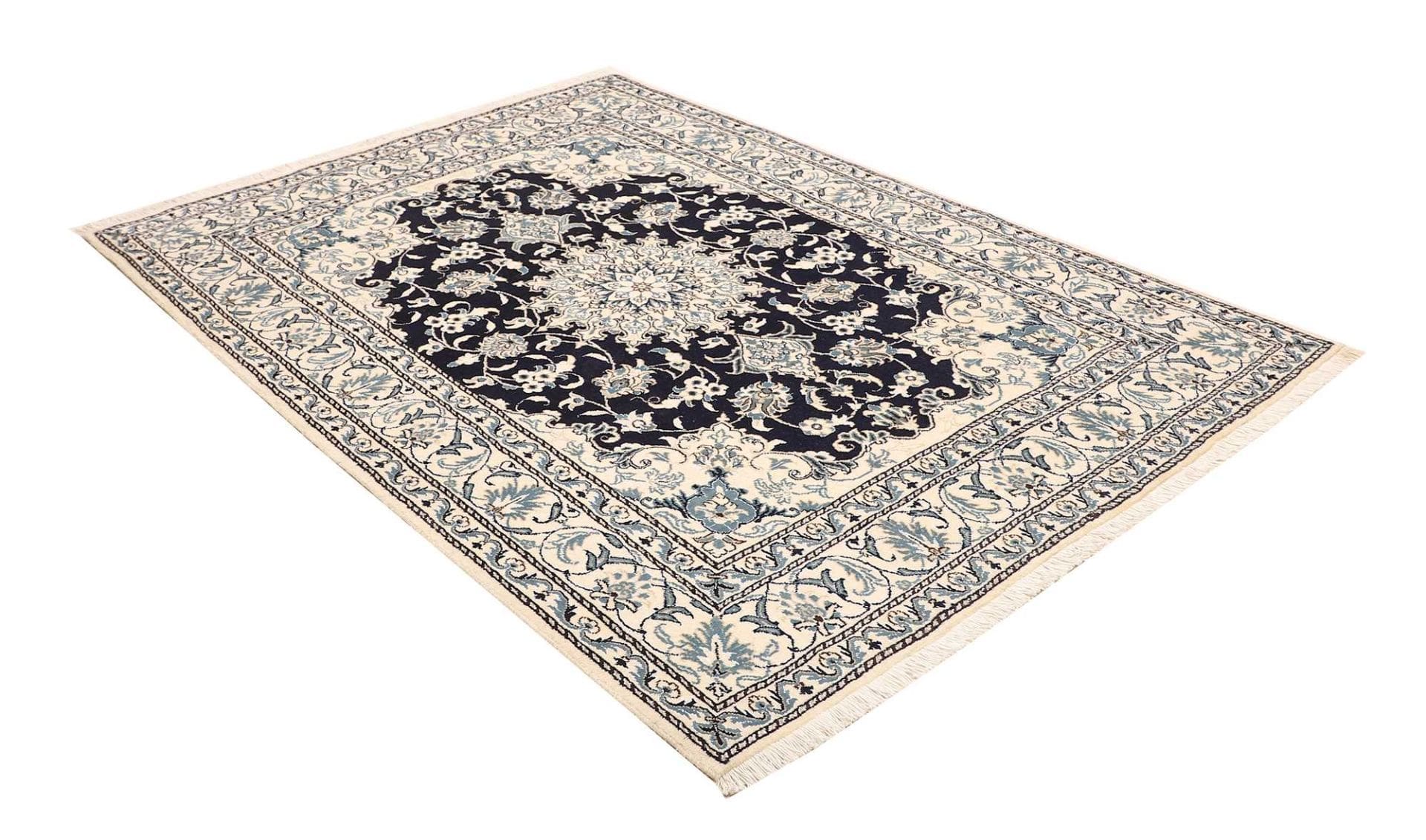 Hand-Knotted Nain Persian Rug, 153 × 215 cm, Wool - Image 3