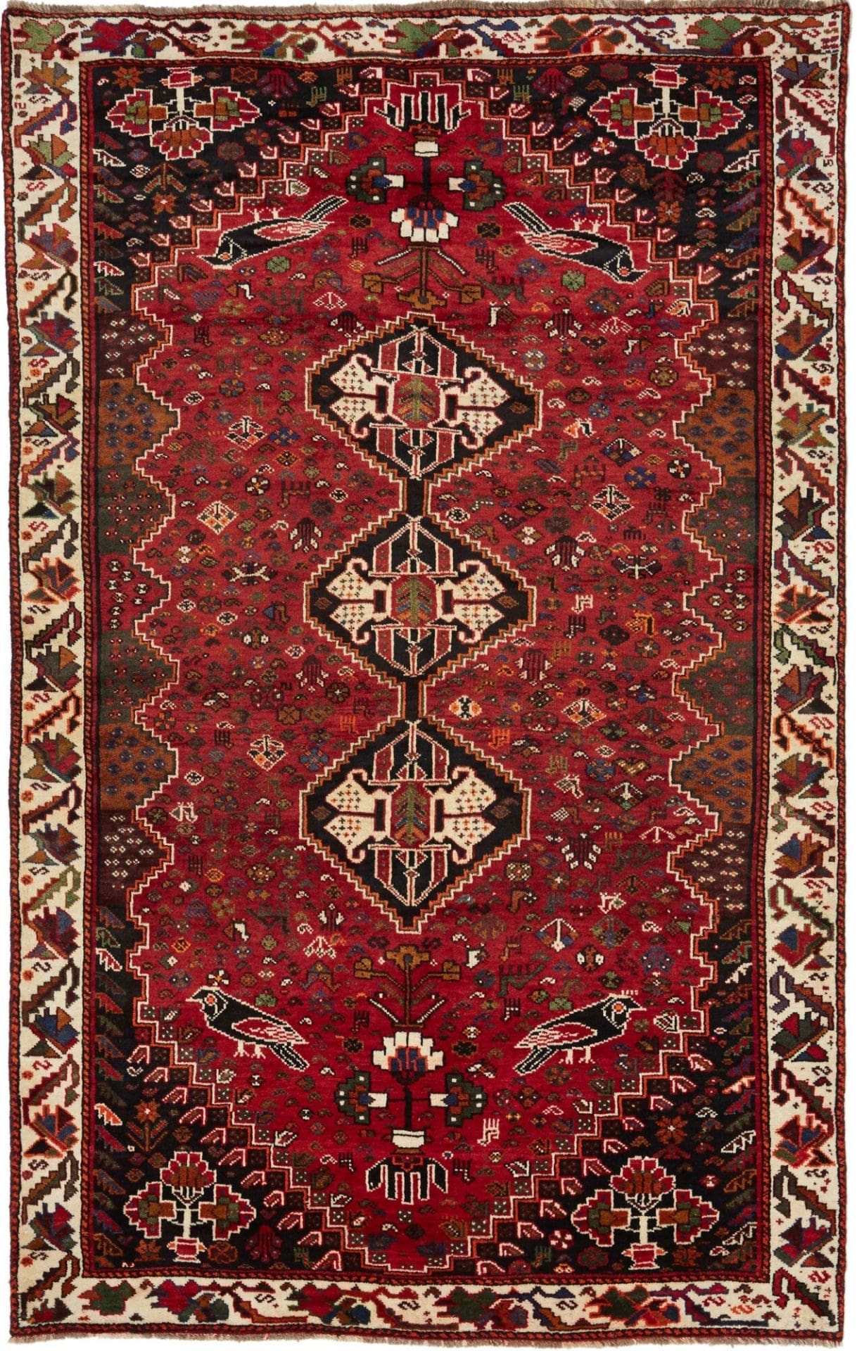 Hand-Knotted Qashqai Persian Rug, 170 × 268 cm, Wool