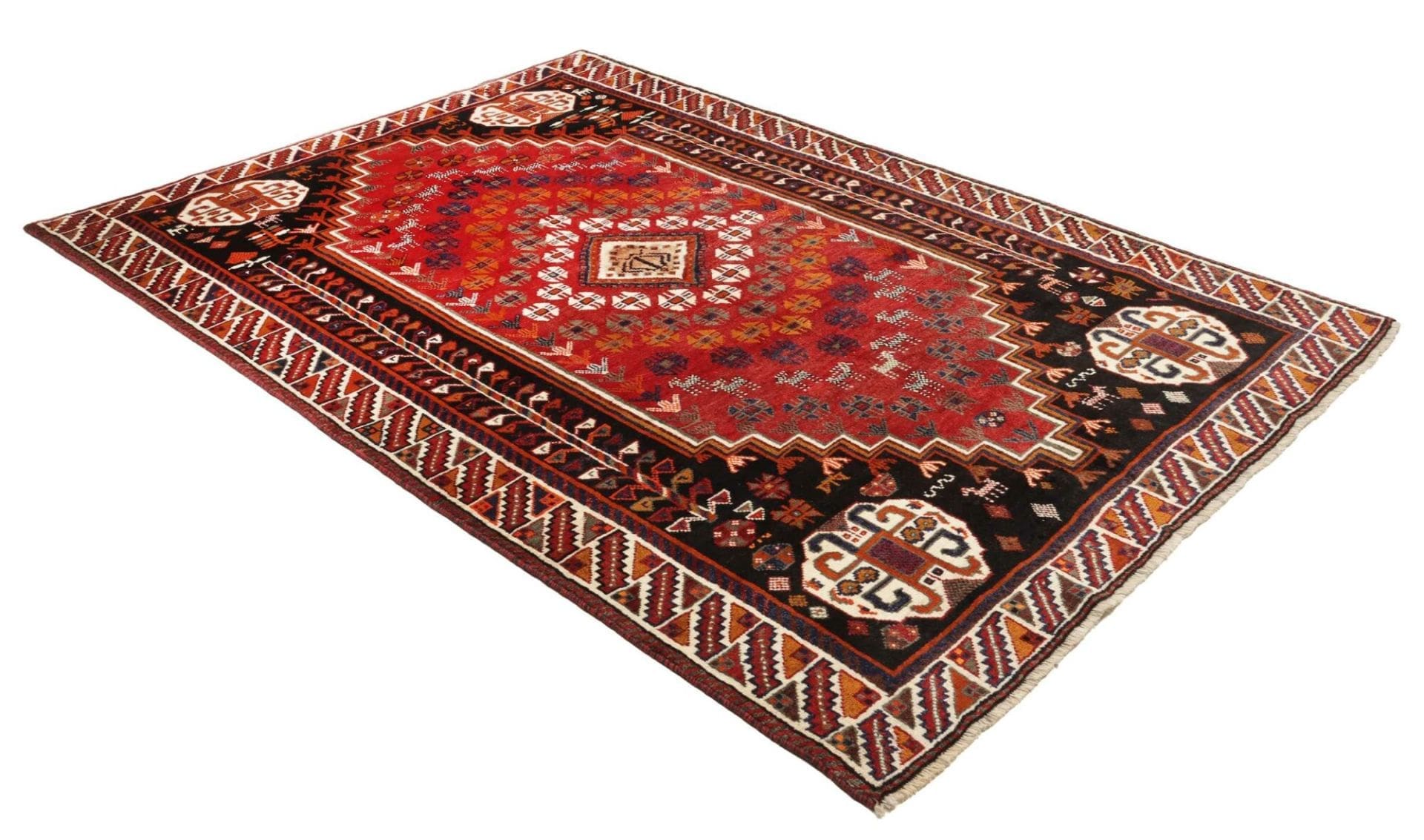 Hand-Knotted Shiraz Persian Rug, 173 × 255 cm, Wool - Image 3