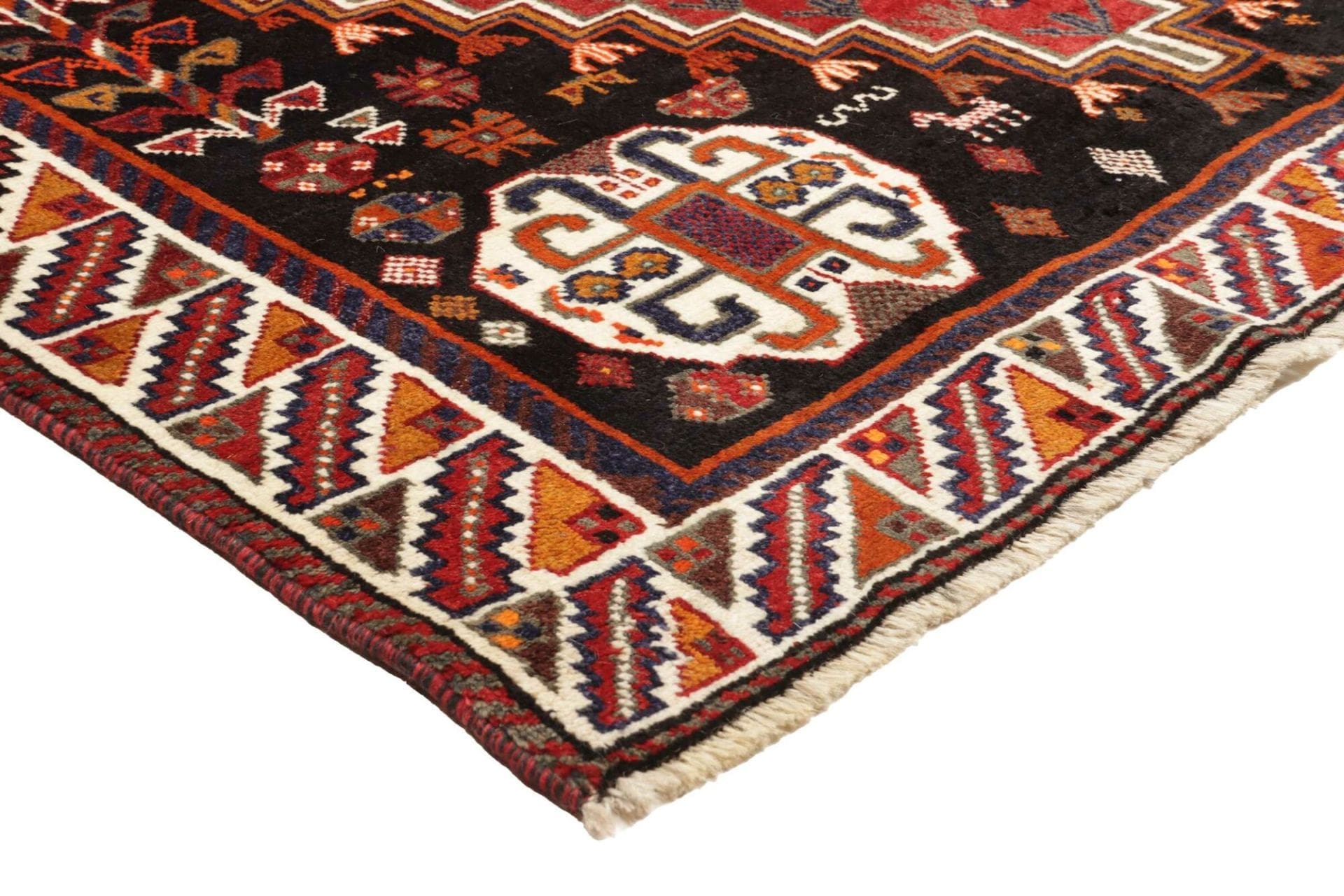 Hand-Knotted Shiraz Persian Rug, 173 × 255 cm, Wool - Image 5