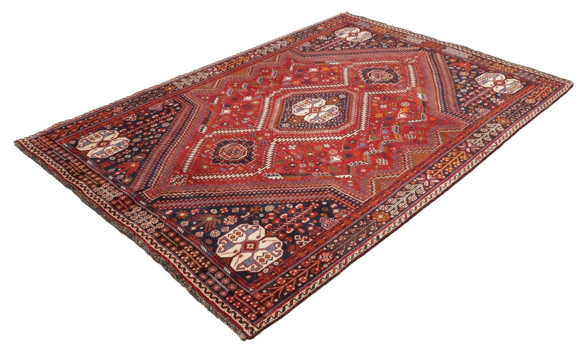 Alternative view of Shiraz Persian Rug 166 × 225 cm in Wool, hand-knotted