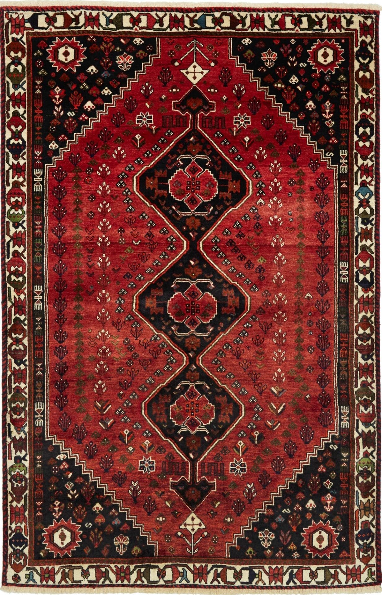 Shiraz Persian Rug 166 × 253 cm in Wool, hand-knotted